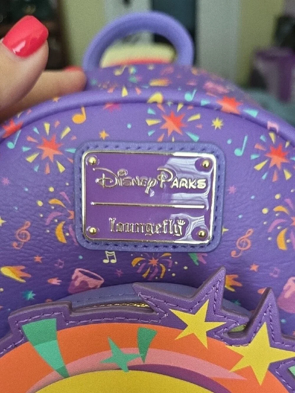 Loungefly Disney Parks Purple Figment  Mini Backpack